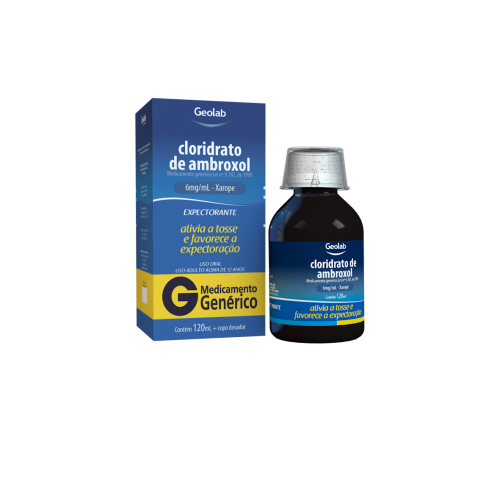 Ambroxmel 6mg/mL, caixa com 1 frasco com 120mL de xarope adulto